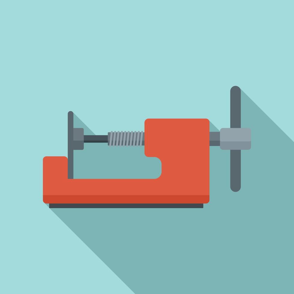 Tire fitting device icon, flat style vector