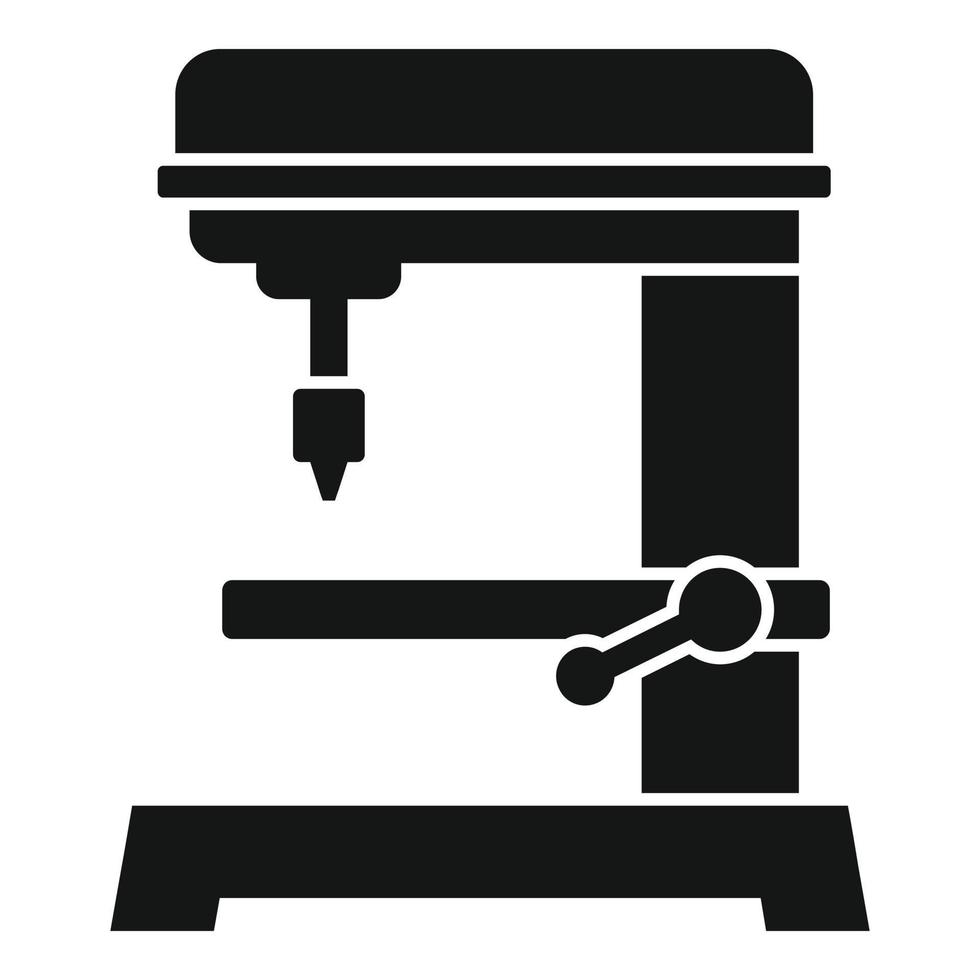 Automated milling machine icon, simple style vector