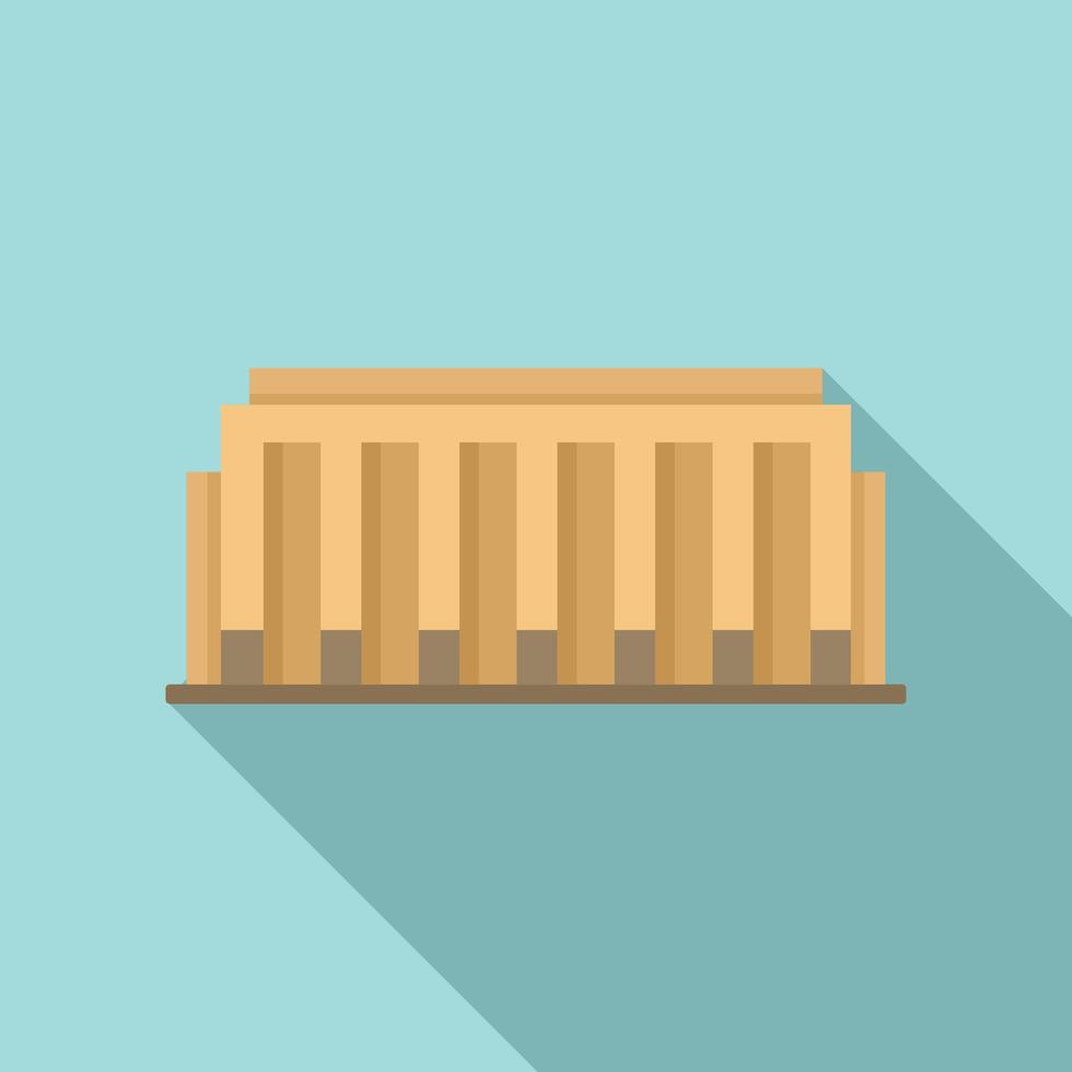 Country parliament icon, flat style vector