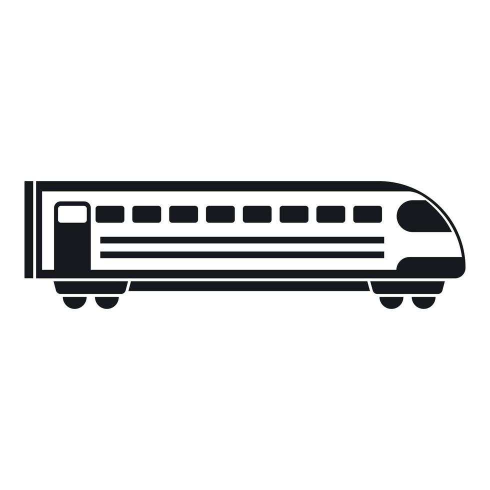 Train icon, simple style vector