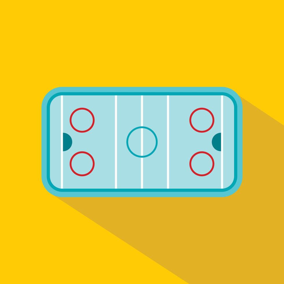 Ice hockey rink icon, flat style vector