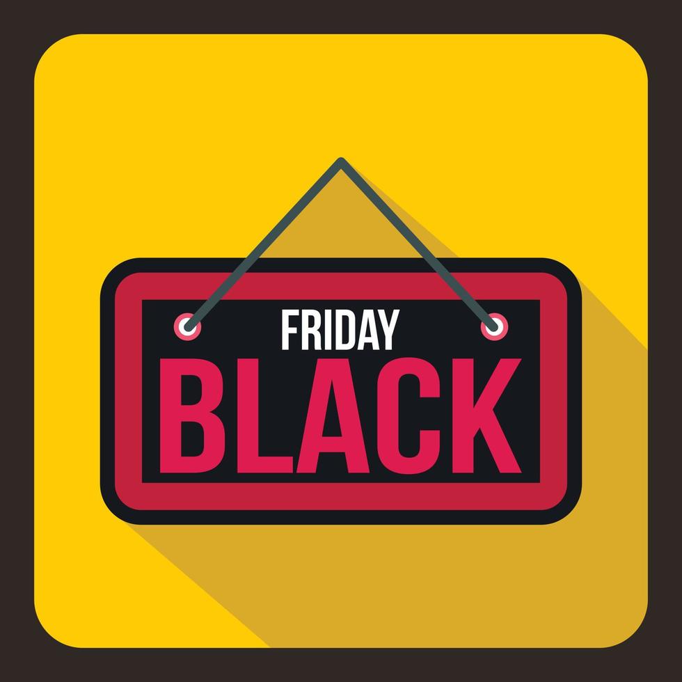 Black Friday signboard icon, flat style vector