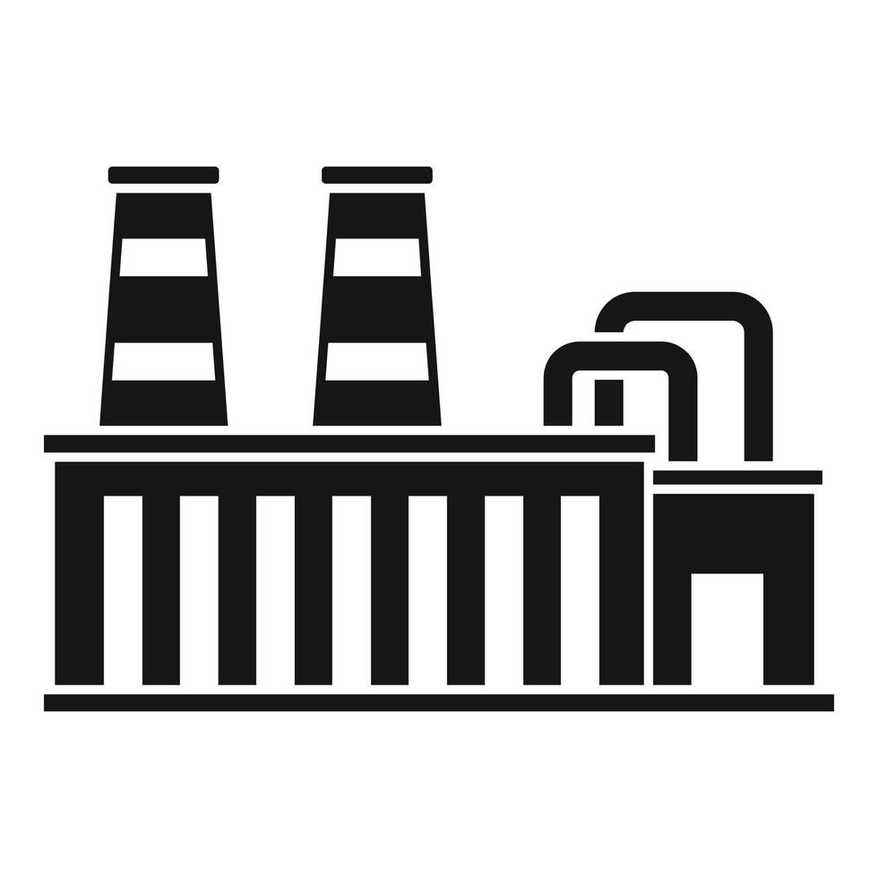Metallurgy factory icon, simple style vector