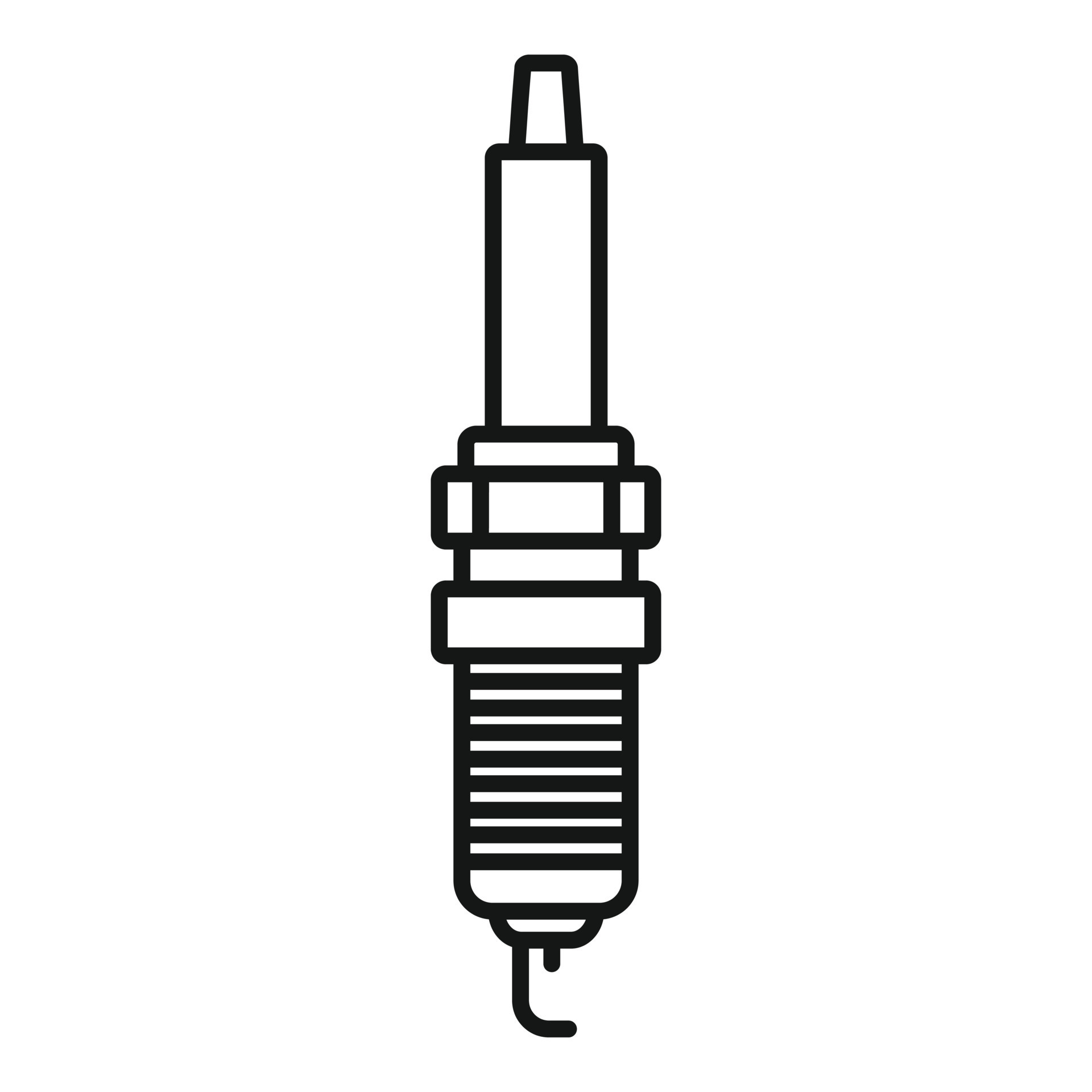 Spark plug icon, outline style 14684295 Vector Art at Vecteezy