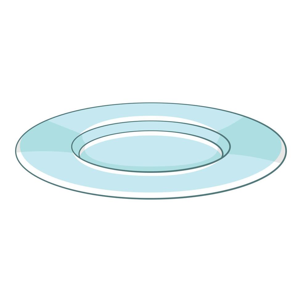 Plate icon, cartoon style vector