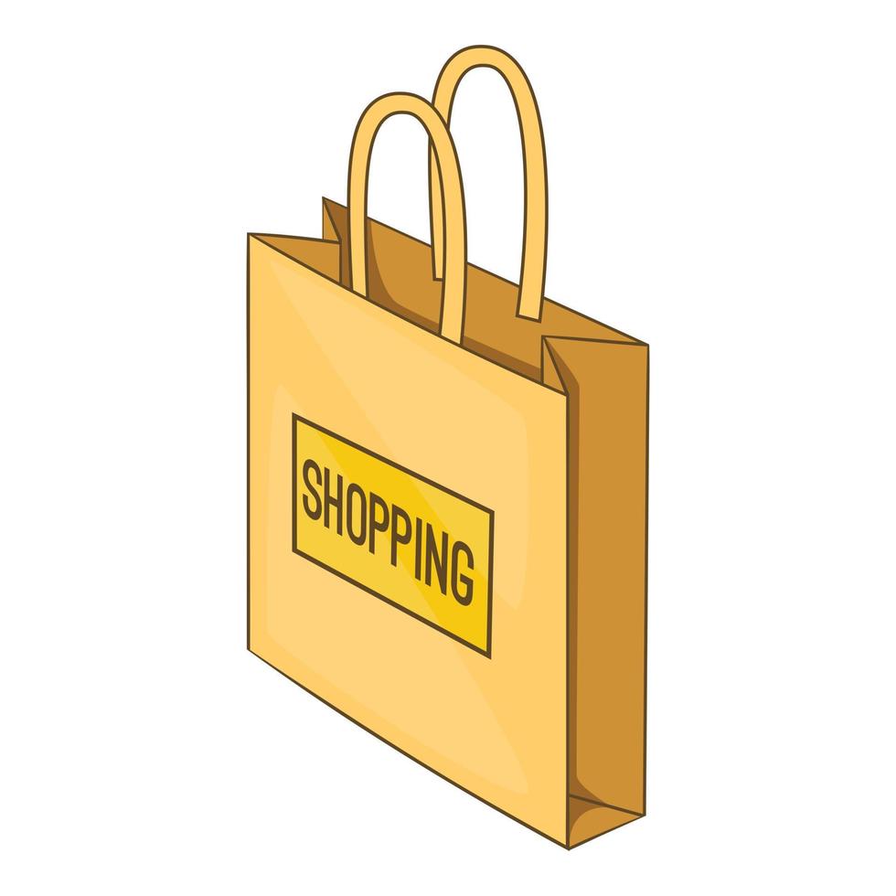 Shopping bag icon, isometric style vector