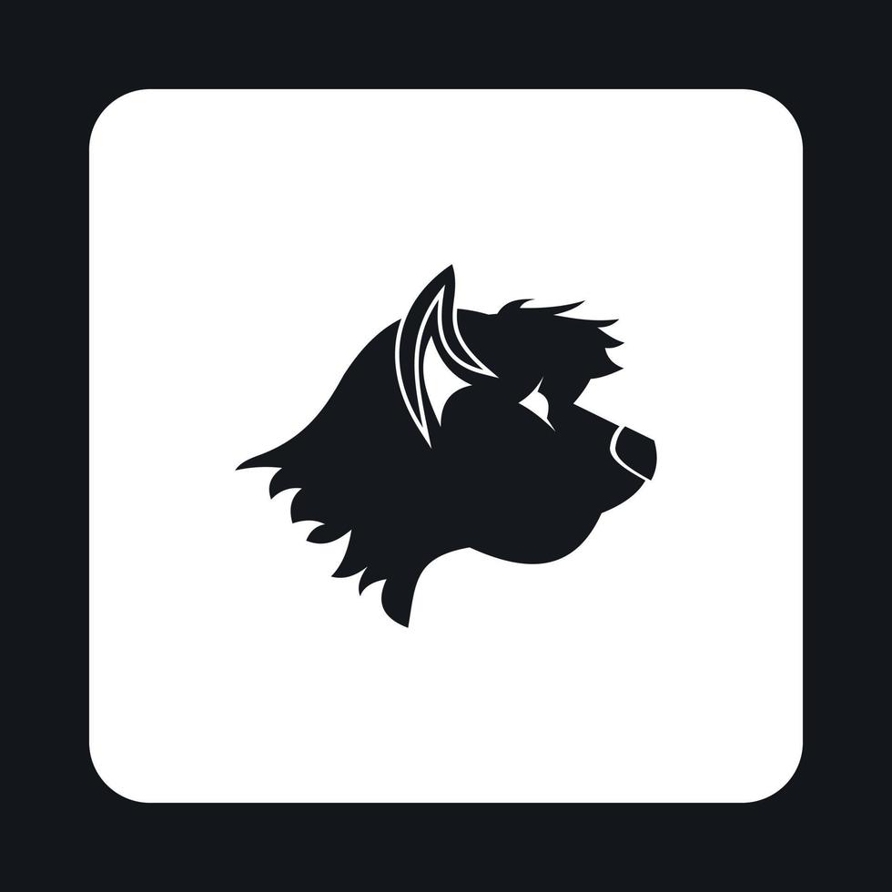 icono de perro terrier, estilo simple vector