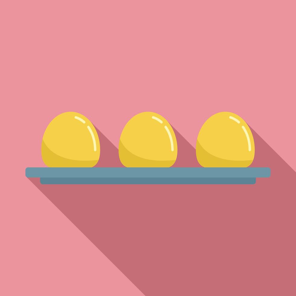 Molecular cuisine eggs icon, flat style vector