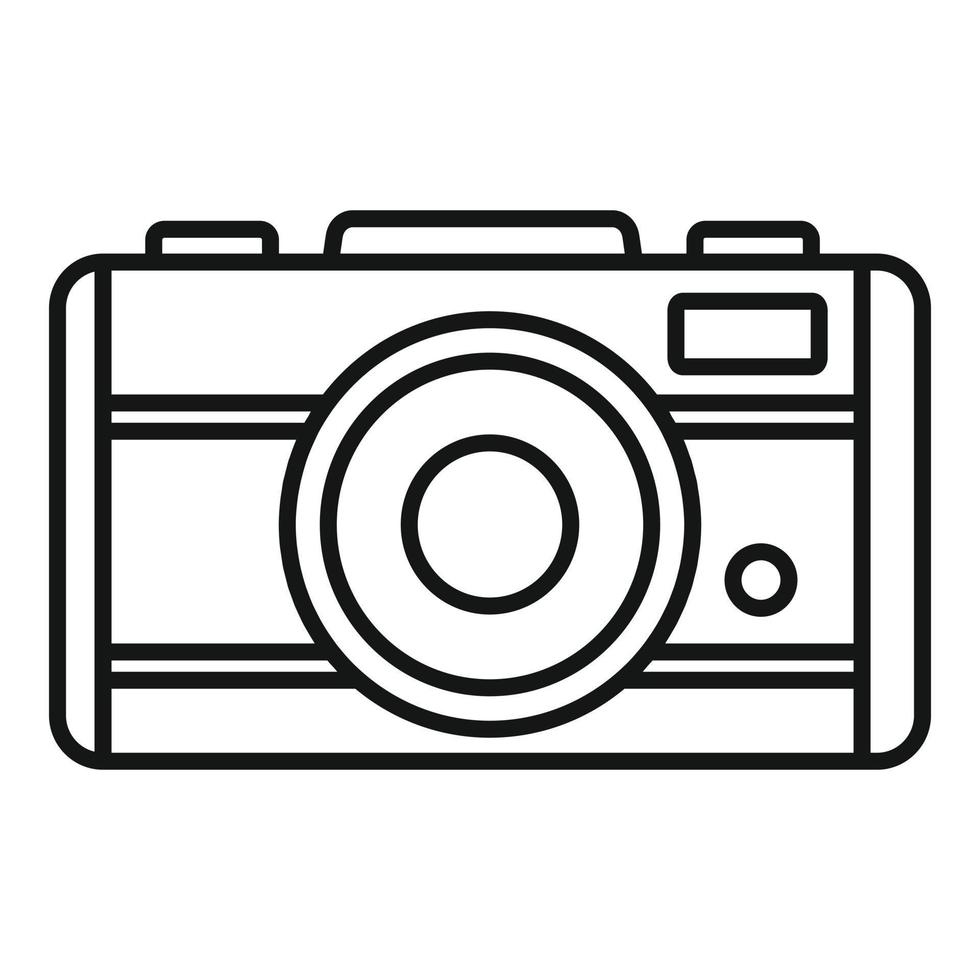 Video camera icon, outline style vector