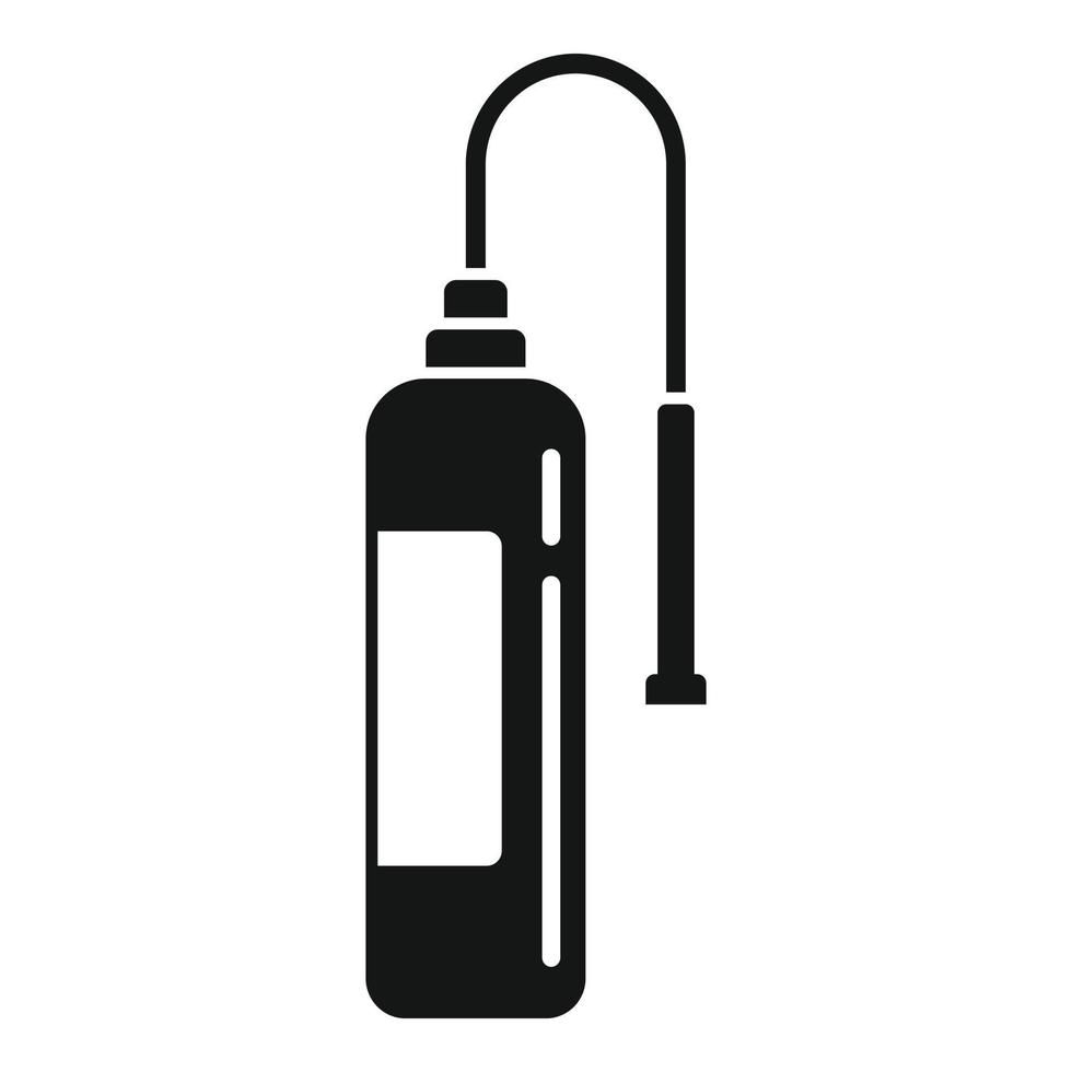 Fertilizer oxygen bottle icon, simple style vector