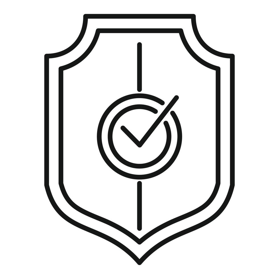 icono de protección de ventas, estilo de esquema vector