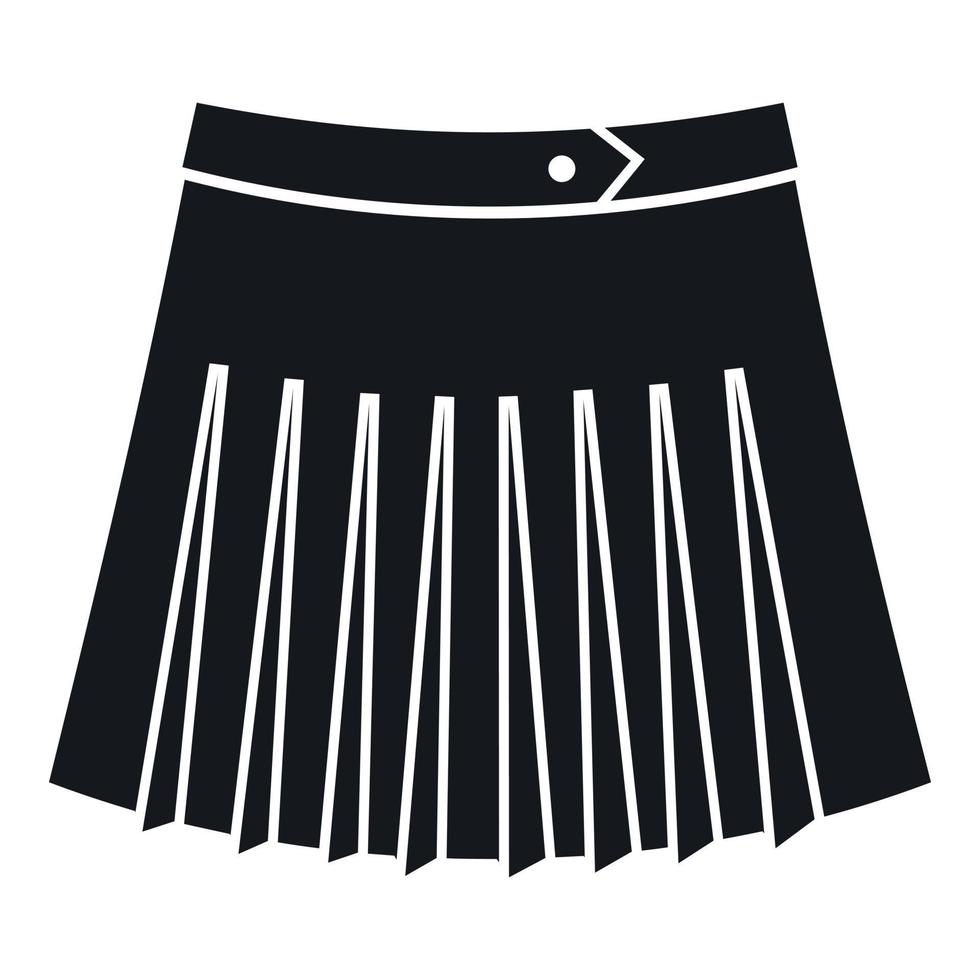 Tennis female skirt icon, simple style vector