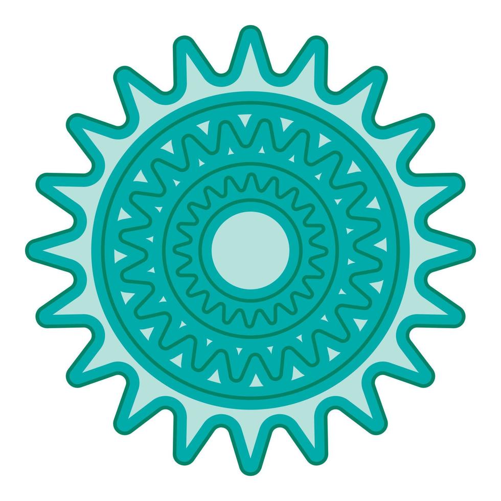 Bicycle sprocket icon, cartoon style vector