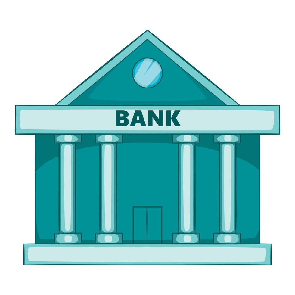 icono de banco suizo, estilo de dibujos animados vector