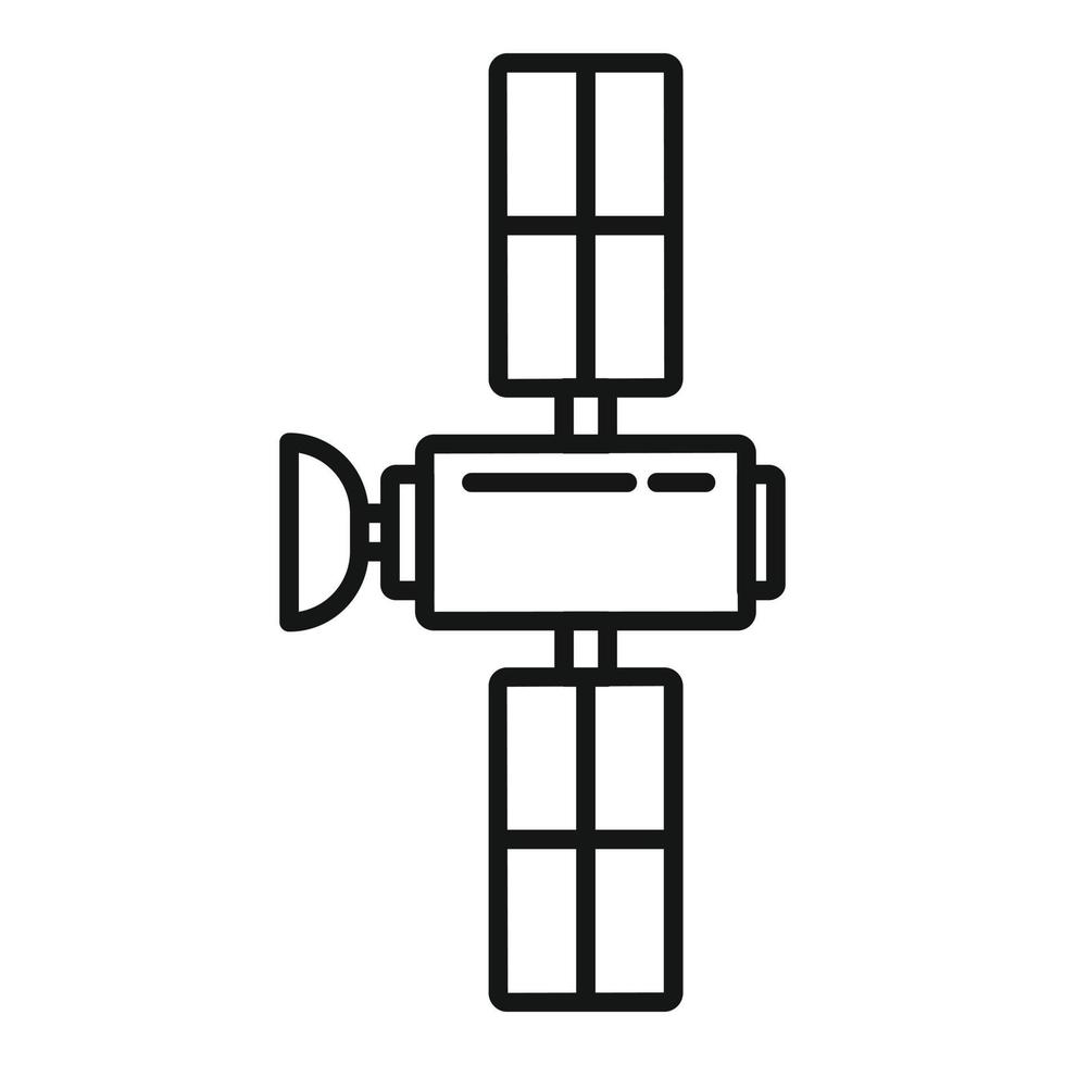 Unmanned taxi space satellite icon, outline style vector