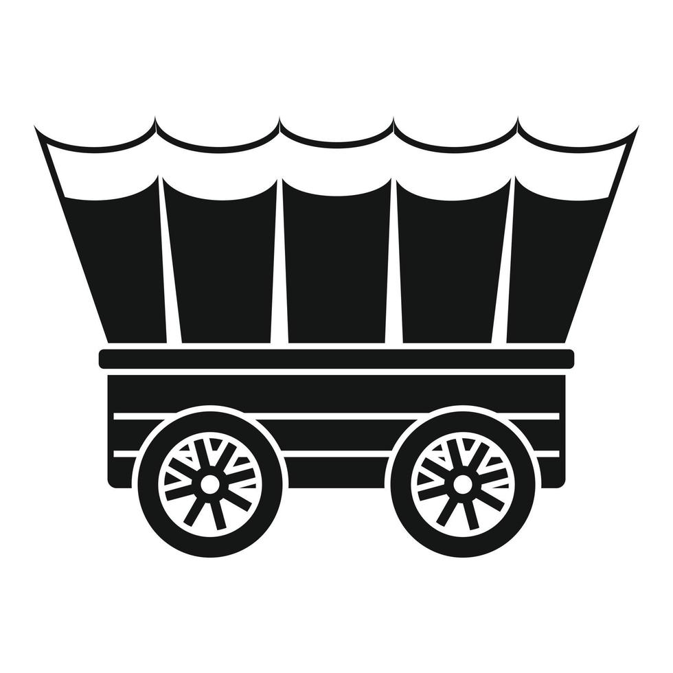 icono de carro occidental, estilo simple vector