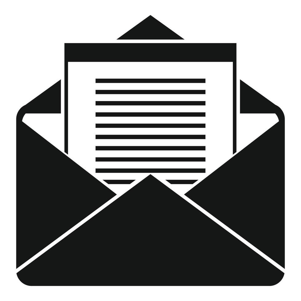 Finance mail icon, simple style vector