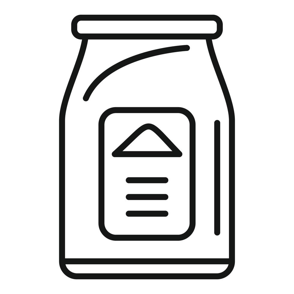 Bio compost pack icon, outline style vector