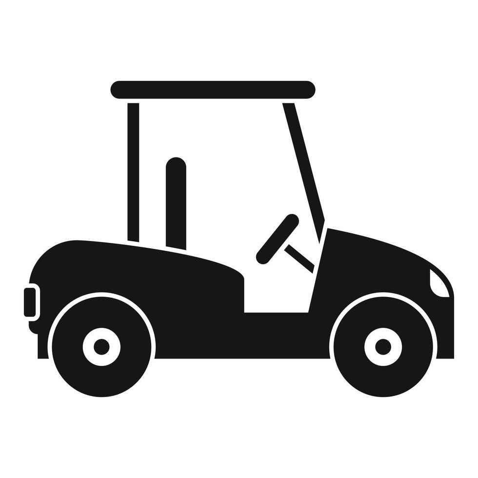 icono de bolsa de carrito de golf, estilo simple vector
