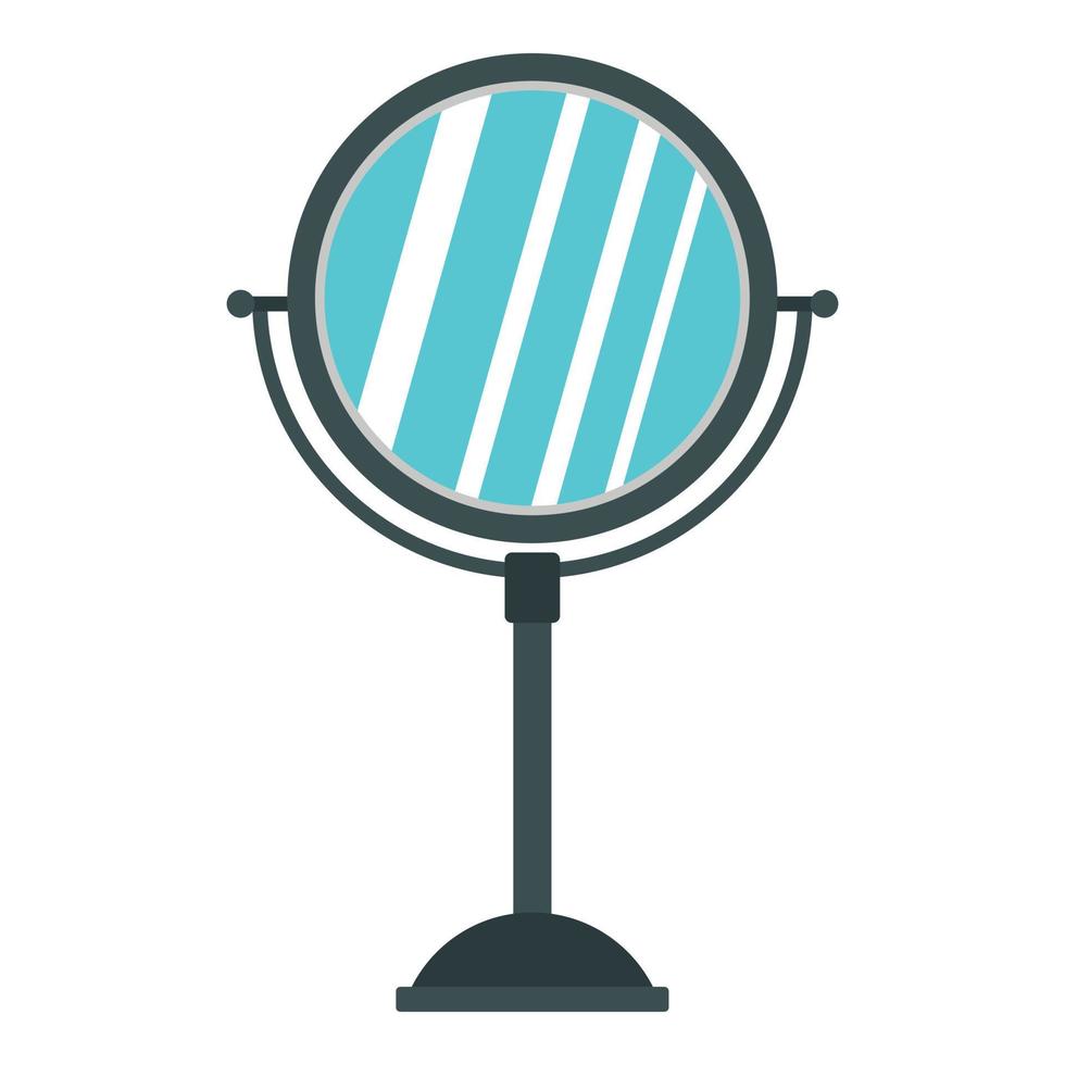 Round mirror icon, flat style vector