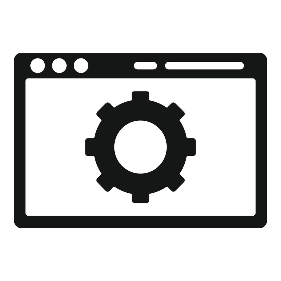 Web page system icon, simple style vector