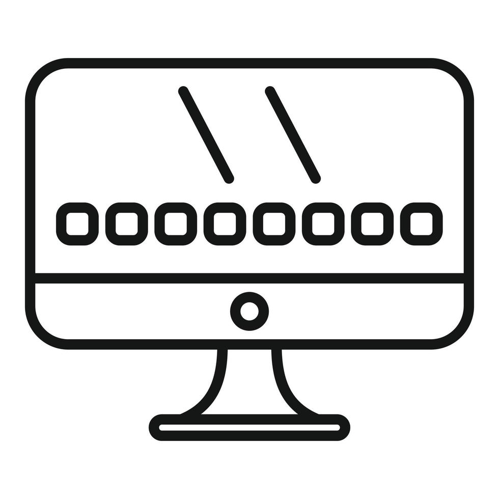 Pc operating system icon, outline style vector