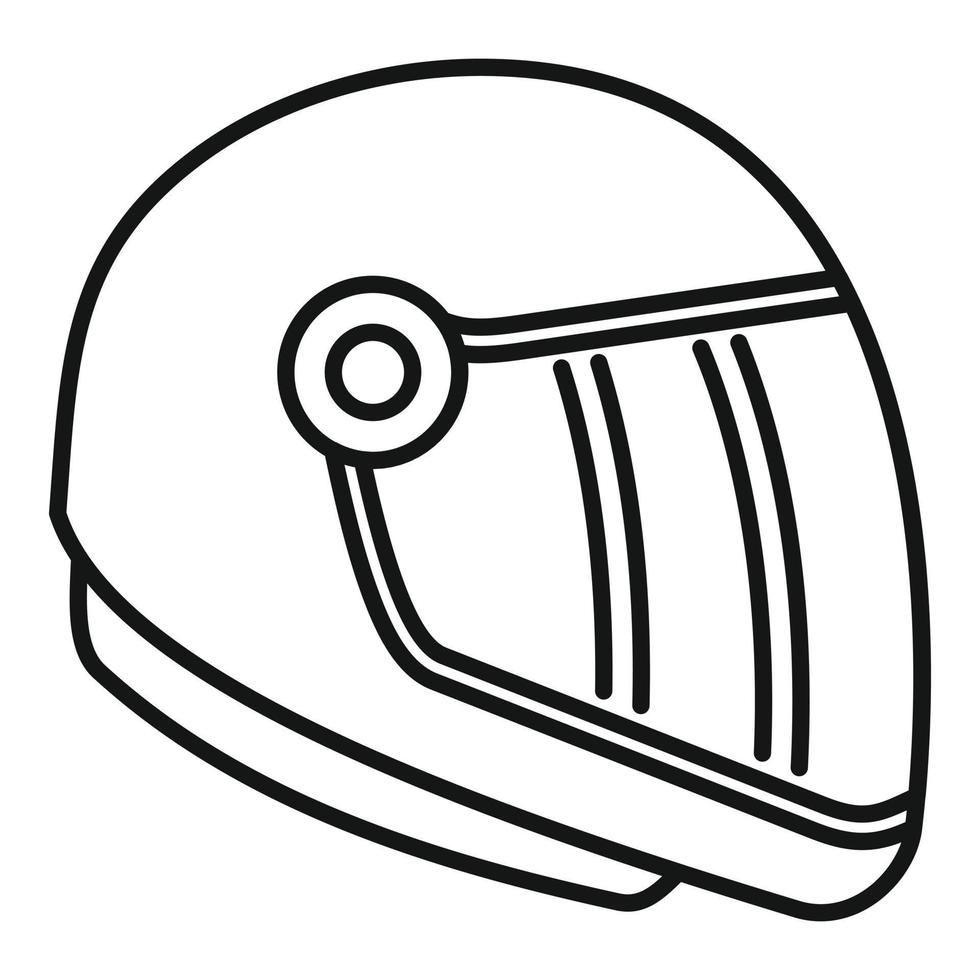 Skydiving helmet icon, outline style vector