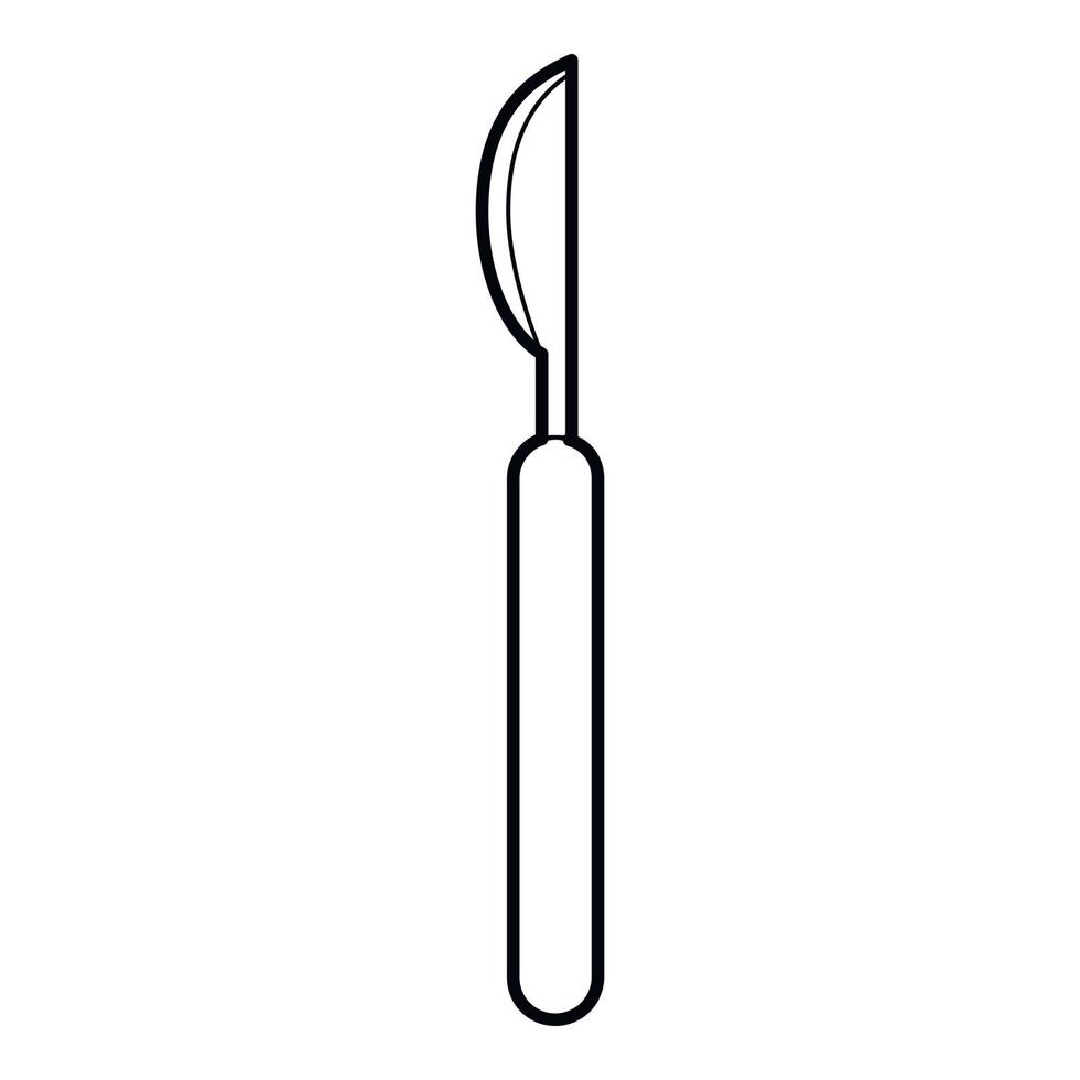 Scalpel icon, outline style vector