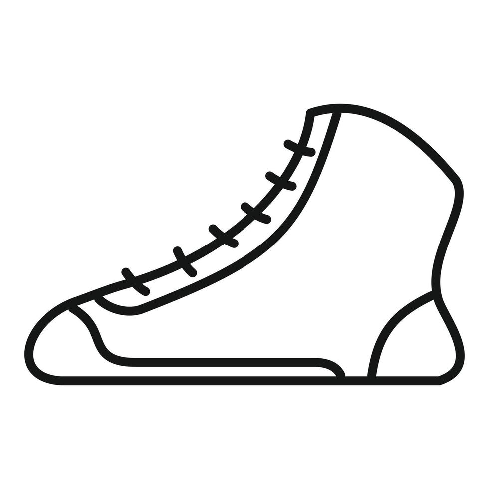 Greco-roman wrestling shoes icon, outline style vector