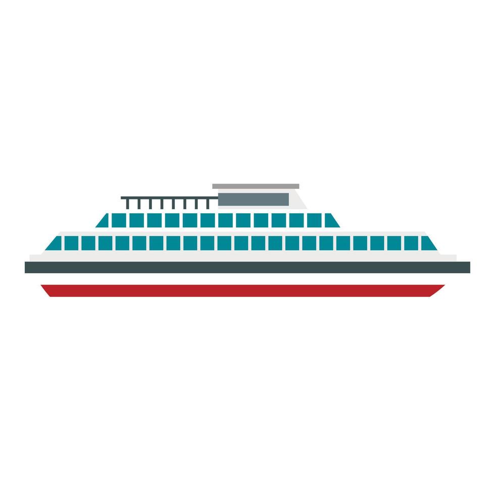 Steamship icon, flat style vector