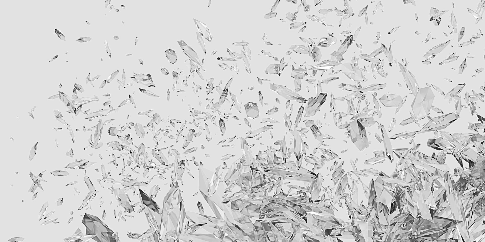 Explosion fragments debris dust elements broken glass scattered scattered  white background 3d illustration 13886728 Stock Photo at Vecteezy