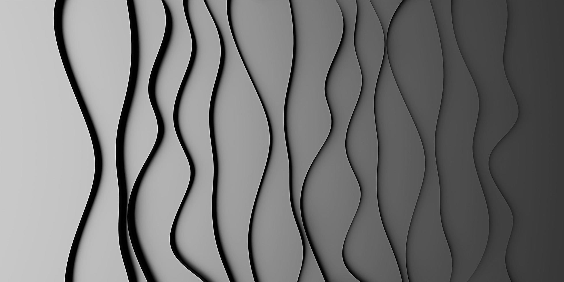 Abstract paper cut background Lifelike paper cut decoration with jagged layers landscape cover layout templates 3D illustrations photo