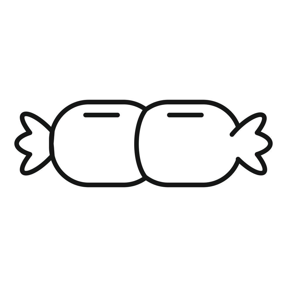 Sausage icon, outline style vector