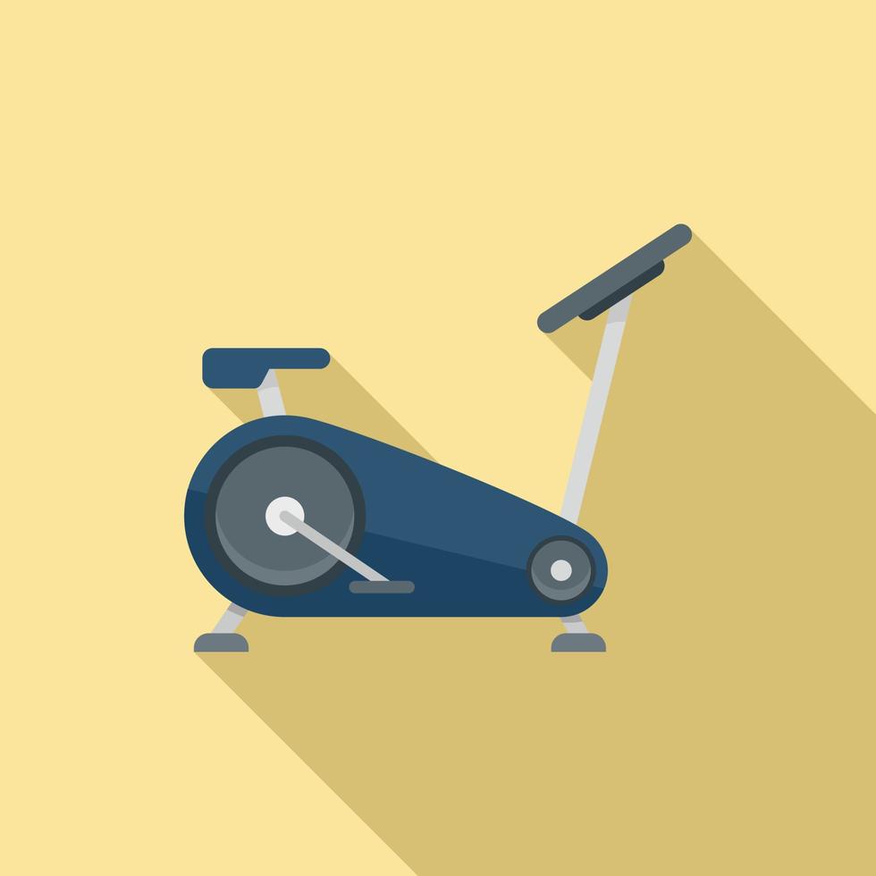 icono de dispositivo de bicicleta de ejercicio, estilo plano vector
