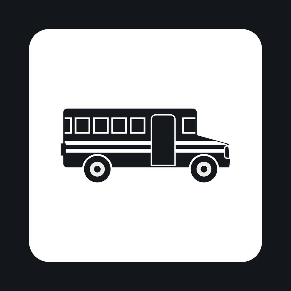 School bus icon, simple style vector