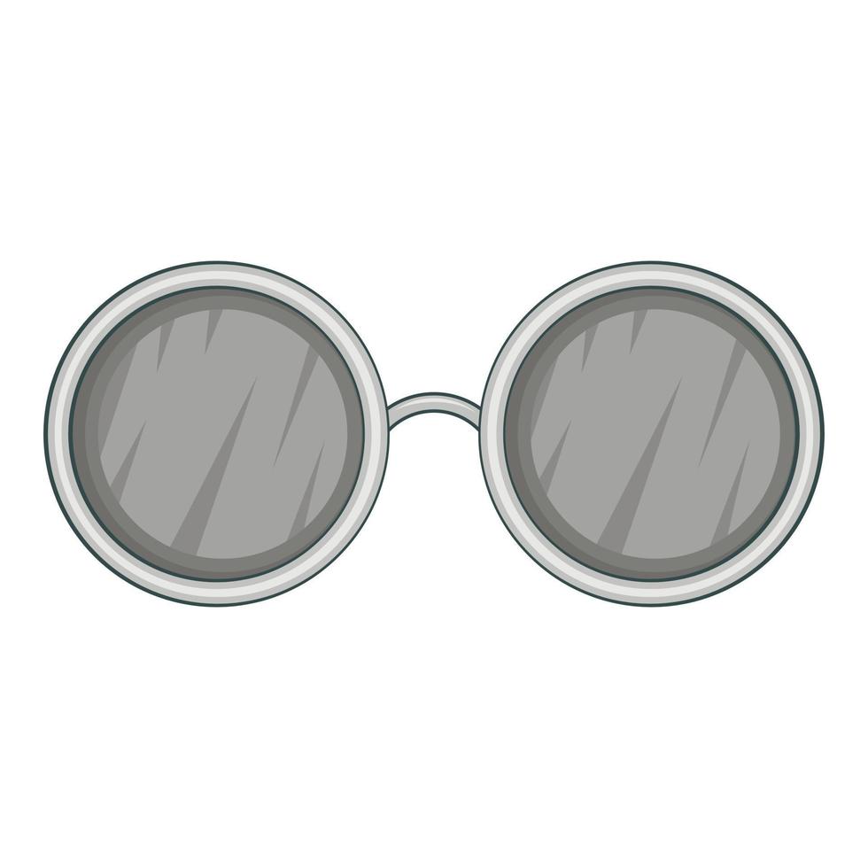 gafas con icono de lentes redondos negros vector