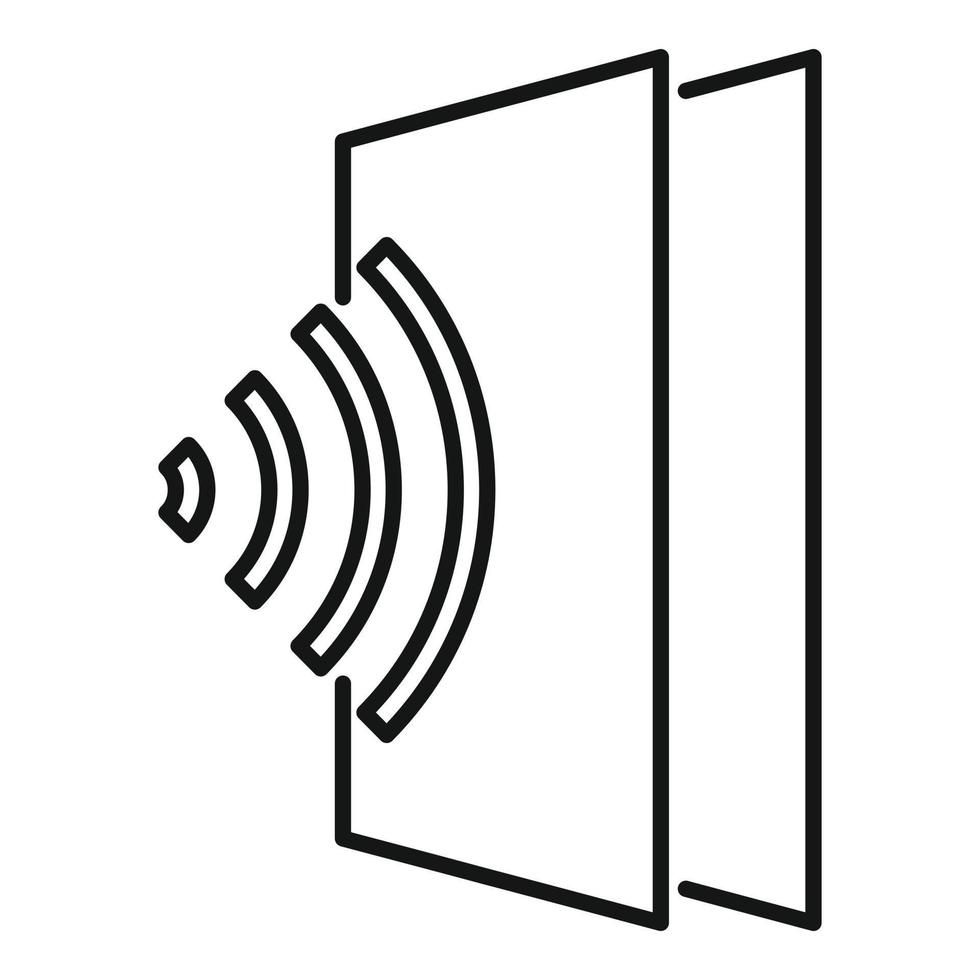 Sound absorbent icon, outline style vector