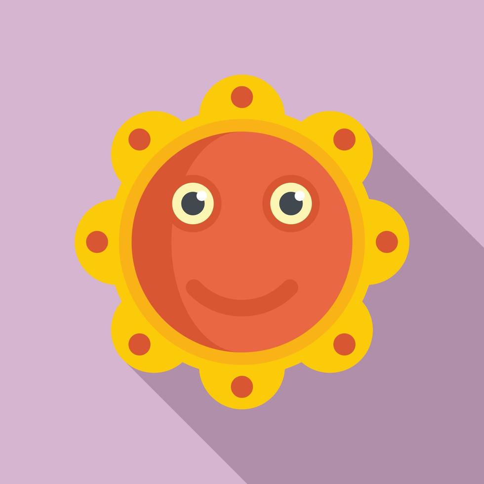 Sun toy icon, flat style vector