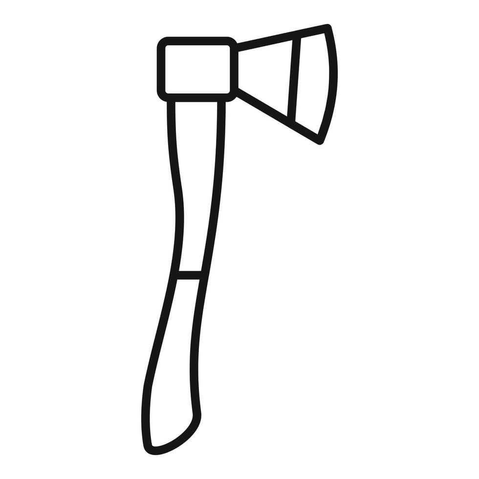 Carpenter axe icon, outline style vector