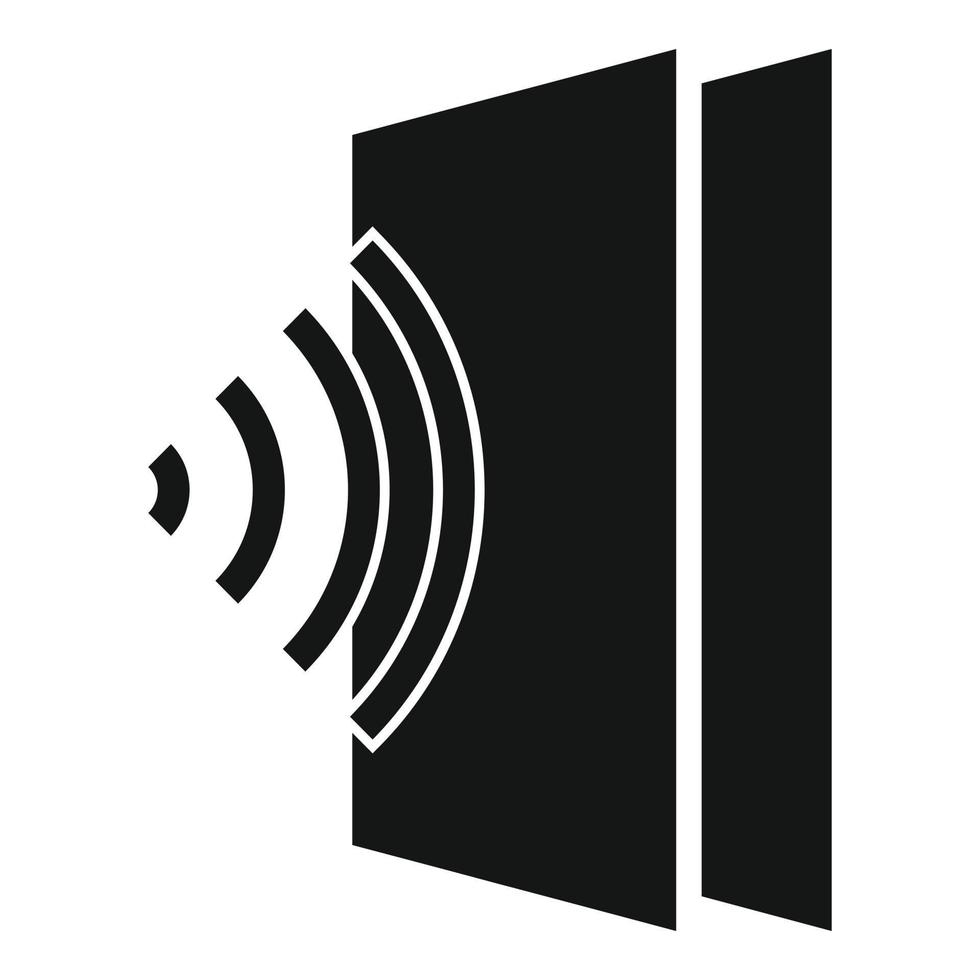 Sound absorbent icon, simple style vector