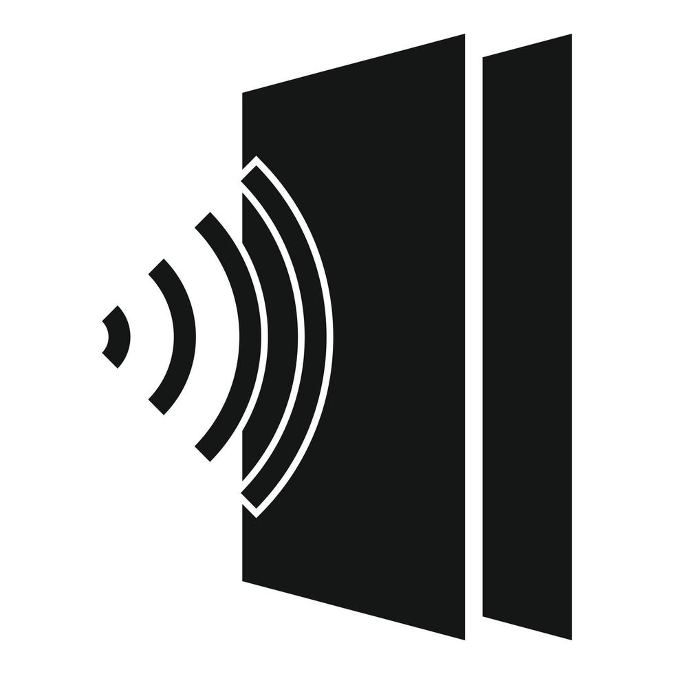 Sound absorbent icon, simple style vector