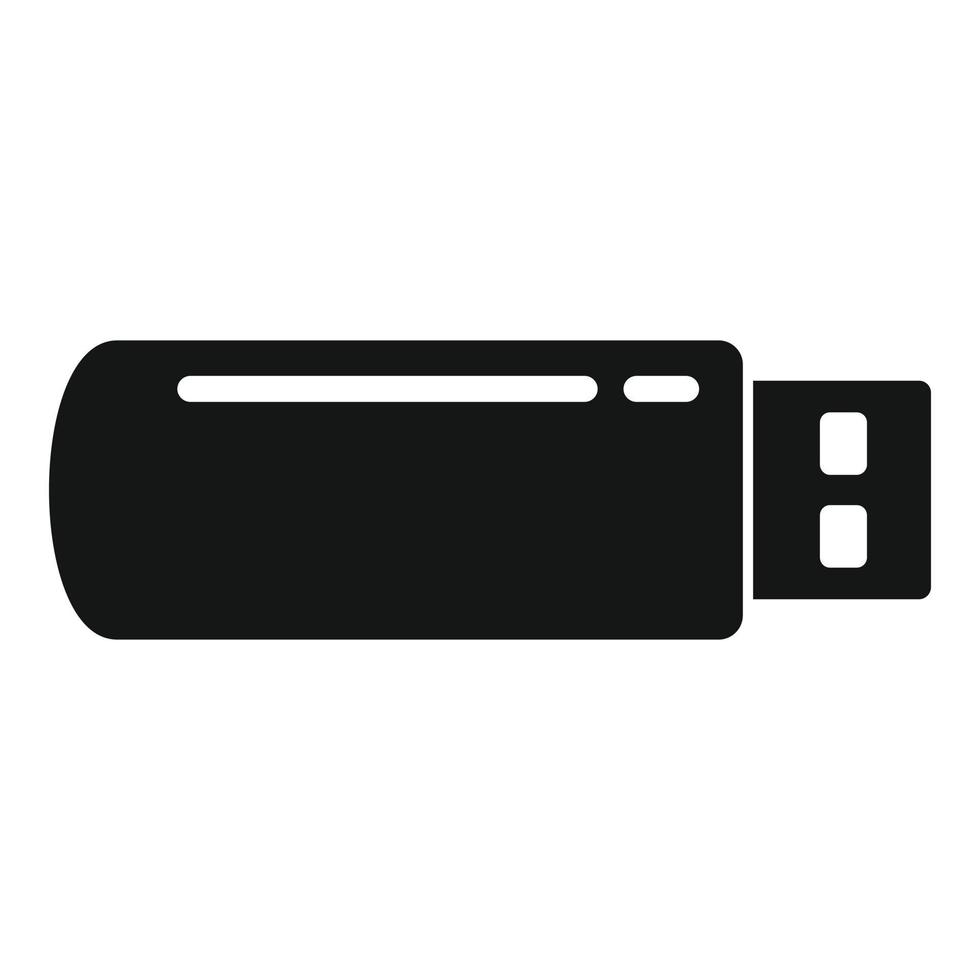 Usb flash icon, simple style vector