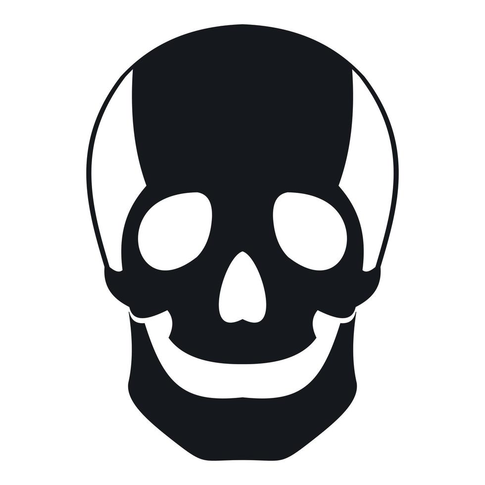 icono de calavera, estilo simple vector