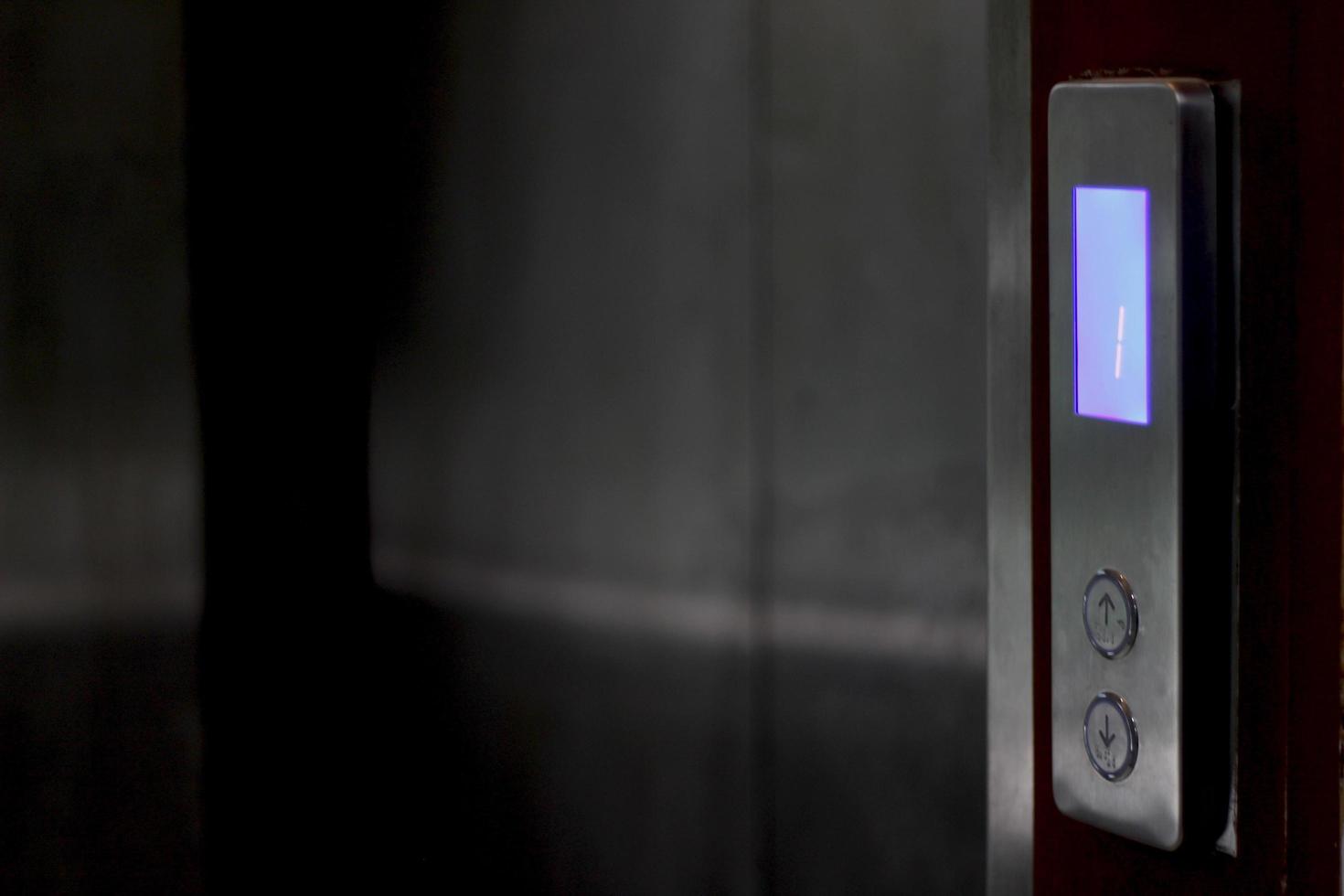 Photo background of the elevator showing on the first floor