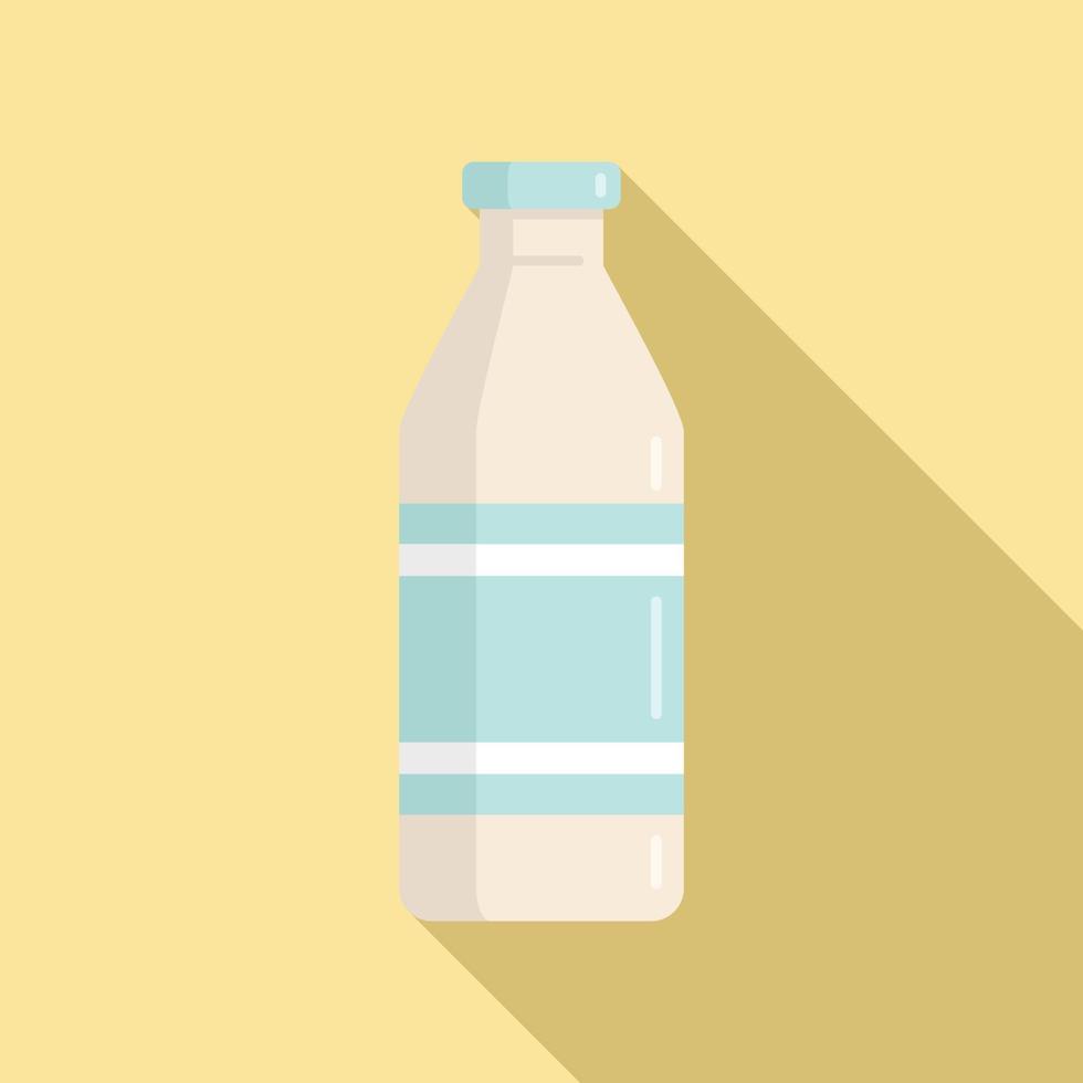 Milk bottle icon, flat style vector