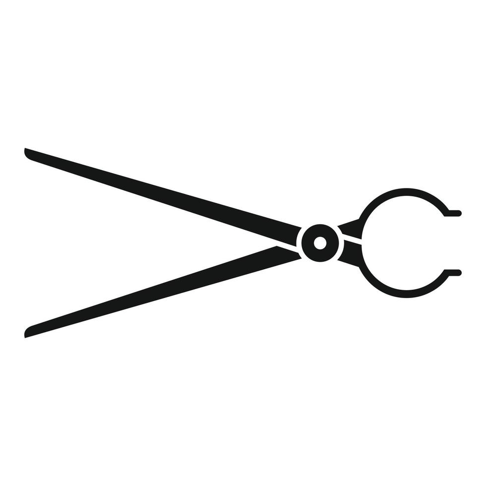 Metallurgy pliers icon, simple style vector