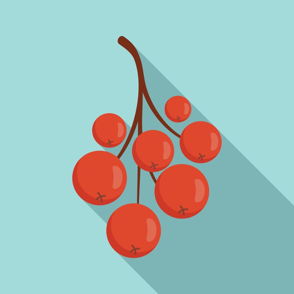 Rowan fall icon, flat style vector