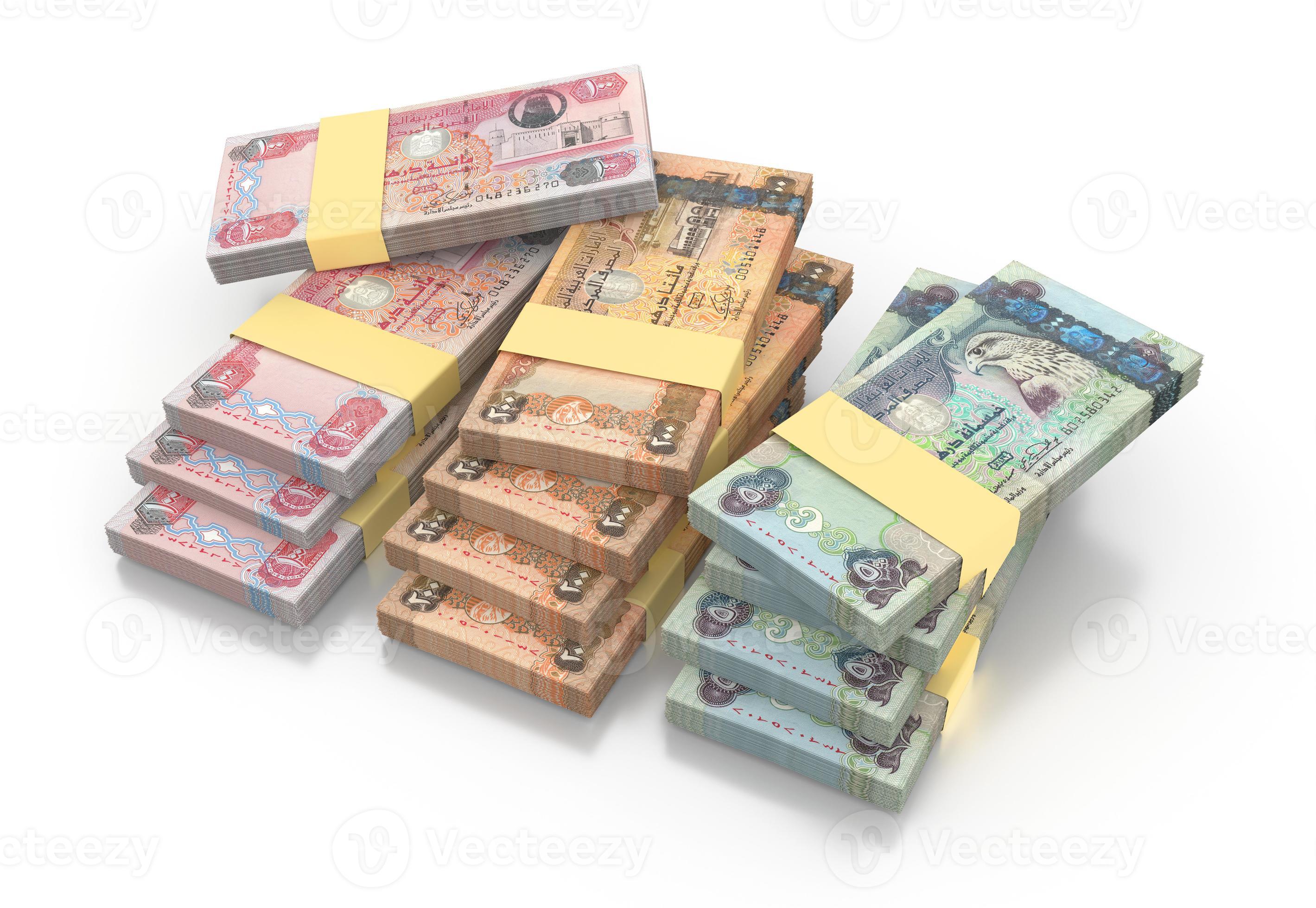 United Arab Emirates Currency Dirhams AED 100 200 And 500 Note united-arab-emirates-currency-dirhams-aed-100-200-and-500-note
