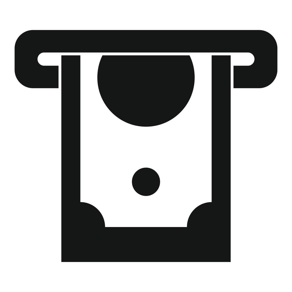Money cash atm icon, simple style vector