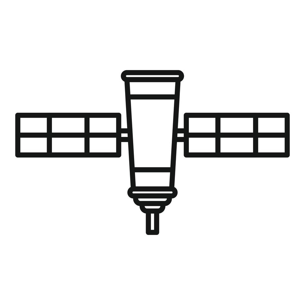 Rocket space station icon outline vector. Modern international space vector